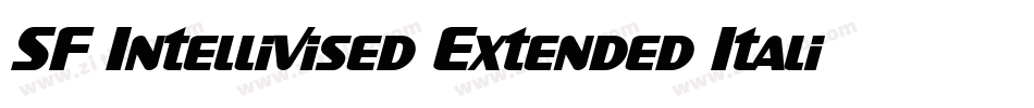 SF Intellivised Extended Italic字体转换